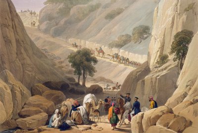 The Troops Emerging from the Narrow Part of the Defile in the Koojah Pass, from 